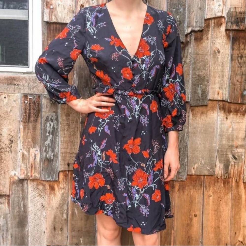 Madewell 100% Silk Dress Vneck